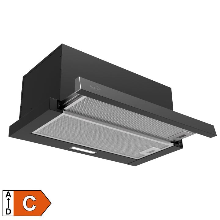 18145 Home KPE 6044B konyhai páraelszívó TWISTER, két sebességfokozat, légszállítás: 440 m3/h, 105 W, fekete, - Image 1