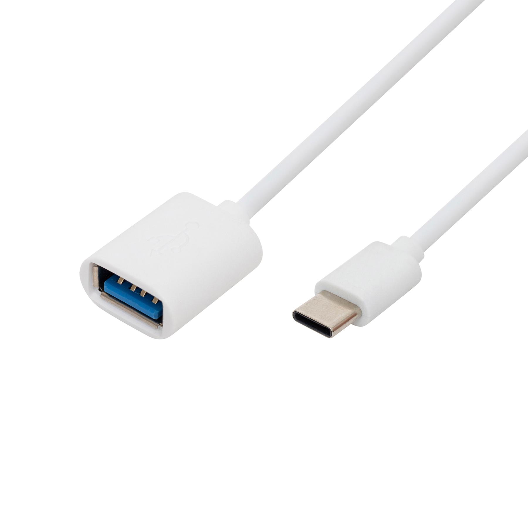 18180 Home USBC OTG kábel, USB-C dugó, USB-A aljzat, kétirányú, 16cm, 2,1A, 480 Mbps - Image 1