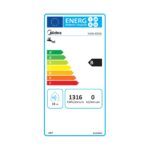 MIDEA D100-20ED6 SMART elektromos vízmelegítő, bojler, 2000 W, 93 liter, applikációval vezérelhető, 2 víztartály, LED kijelző - Image 4