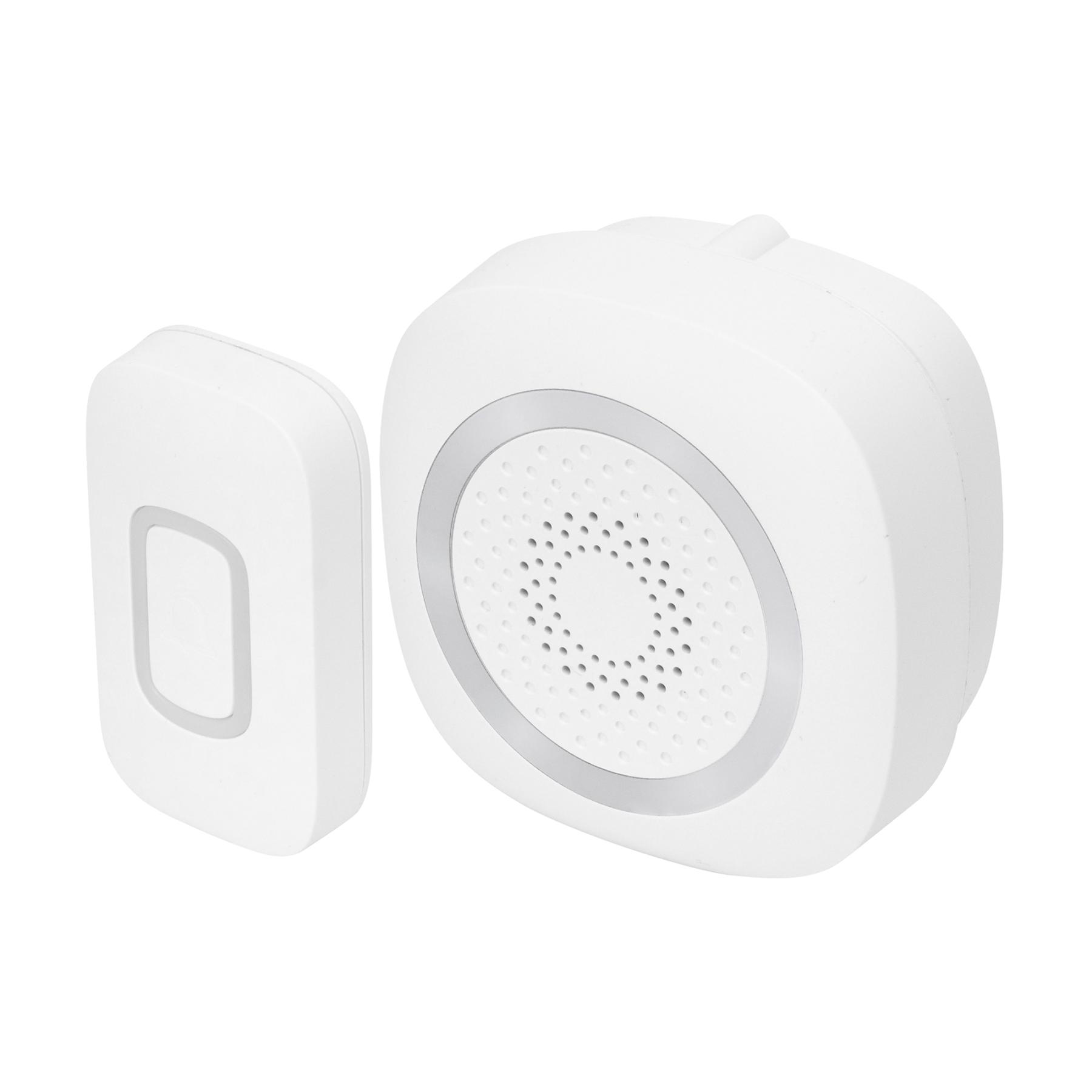 18251 Home DB 1601DC vezeték nélküli csengő, 160m hatótáv, 60 dallam, 3-fokozatú hangerő és némítás, kapcsolható fényjelzés, elemes tápellátás - Image 1