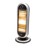 Home FK 231 álló elektromos halogén hősugárzó fűtőtest, 400W/800W/1200W, oszcillálás, IP20 védelem, fekete/ezüst - Image 2