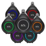 SAL BT 7000 BoomBox, bluetooth kihangosító, 2 x 30 W, BT TWS, 3.5mm AUX, USB, EQ, LED effektek, telefontöltés, USB-C és AUX kábel, vízálló - Image 3
