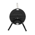 Home GR01 hordozható asztali grill, faszén, faszénbrikett, nyitott vagy zárt fedél, 2 rostély, 2 széntartó rács, 22 cm rostélymagasság asztaltól - Image 3