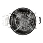 Home GR03 fedeles gömbgrill, faszén, faszénbrikett, zománcozott acél tűztér és fedél, krómozott acél rostély, galvanizált acél széntartó, 76 cm rostélymagasság a talajtól - Image 3