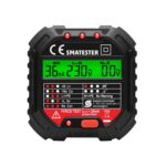Home SMATESTER konnektor teszter, LED visszajelzők, Voltmérő, L-N, N-E, RCD mA, Fi és RCD relé ellenőrző, elem nélkül működik, max. 250 V~ aljzatokhoz - Image 2