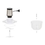 Home HGAP15 aprító, 400 W, 1,8 L üvegtál, 2 gomb, 2 sebességfokozat, STOP funkció, túlmelegedés elleni védelem, 2 kg - Image 4