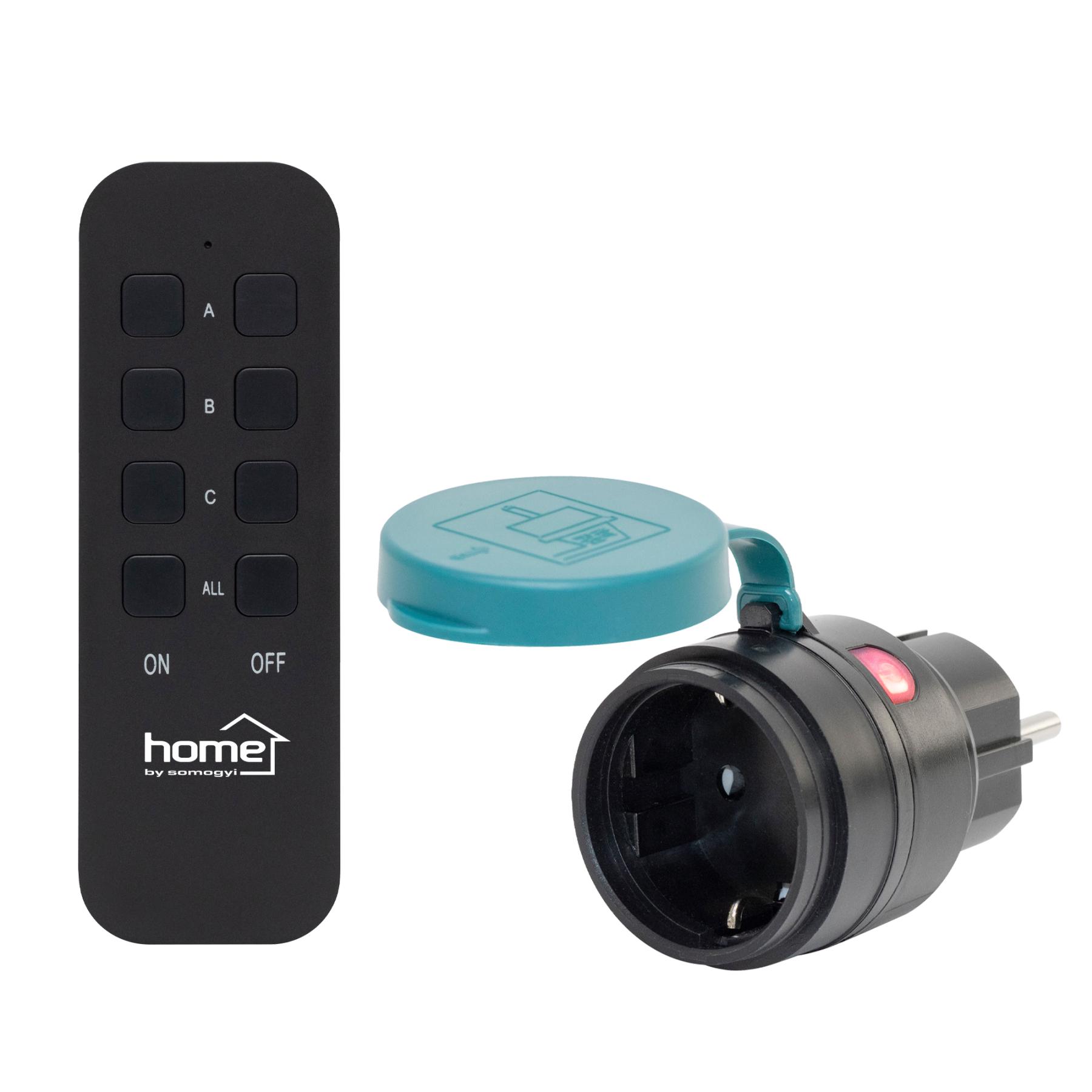 18450 Home THO2311 távirányítható kültéri hálózati aljzat szett, IP44, 2300 W, 1 aljzat +1 távirányító, 40m hatótáv - Image 1