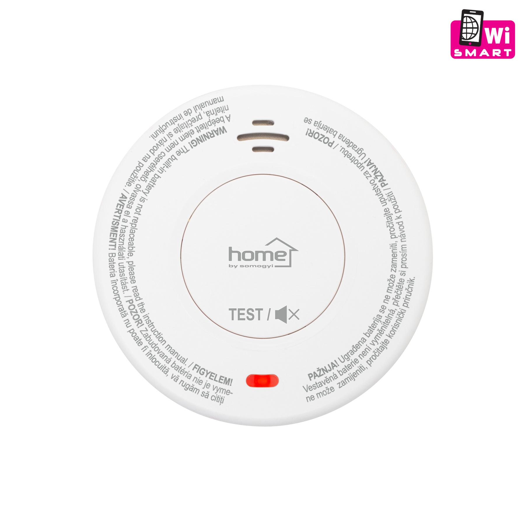18461 Home SMO10SMART optikai füstérzékelő, Tuya Smart és Smart Life kompatibilis, Wi-Fi kapcsolat, 10 év elem élettartam, 2400 mAh - Image 1