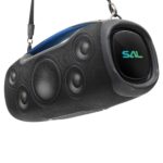 SAL BT9000 hordozható boombox, vezeték nélküli hangszóró, 100 W, IPX5, BT TWS, AUX, USB/microSD, Soft Touch gombok, ~10 h üzemidő, USB-C töltőkábel - Image 2