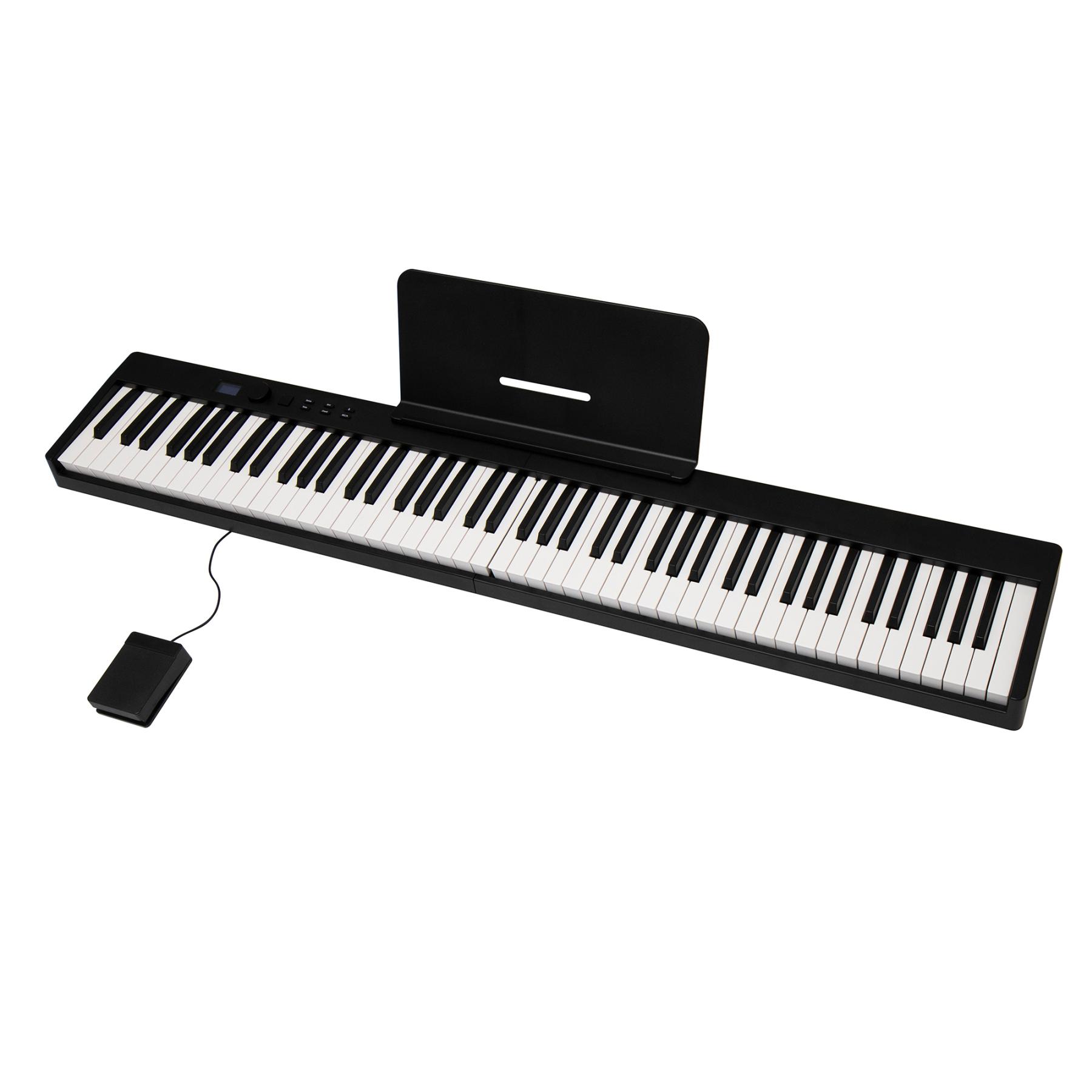 18479 Home HFP1 összecsukható zongora, 88 billentyű, 128 választható hangszín és ritmus, 20 demó dal, beépített sztereó hangszóró, LCD kijelző, Bluetooth kompatibilis - Image 1