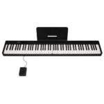 Home HFP1 összecsukható zongora, 88 billentyű, 128 választható hangszín és ritmus, 20 demó dal, beépített sztereó hangszóró, LCD kijelző, Bluetooth kompatibilis - Image 2