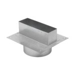 Home KPEHKIV hátsó kivezető idom konyhai páraelszívóhoz, STORM és HURRICANE típusokhoz, horganyzott, Ø117 mm, 160 x 52 mm szögletes rész, 188 x 160 mm tartólemez - Image 2