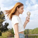 JisuLife FA21 White kézi ventilátor, 3 fokozat, 2000mAh akkumulátor, fehér - Image 2