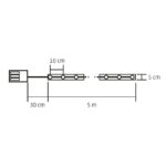 Home RLS5WW mintás LED szalag, 50 db micro LED, kül- és beléri kivitel, 5 m, ismétlődő időzítés, 8 funkció, elemes - Image 3