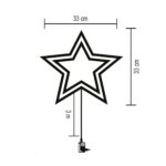 Home KID503M csillag ablakdísz, kül- és beltéri kivitel, 35 db színes LED, 2 tapadókorong, fehér tápkábel, 33 x 28 cm - Image 3