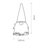 Home KDD40 LED-es ülő manó, beltéri kivitel, melegfehér LED világítással, ismétlődő időzítés, elemes kivitel - Image 3