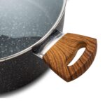 Nava 10-144-121 Nature tapadásmentes lábas, kőbevonattal, hőálló fogantyú, üvegfedő, 24 cm - Image 2