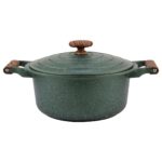 Nava 10-255-031 Ωmega tapadásmentes öntött alumínium lábas fedővel, kőbevonattal, 24 cm - Image 2