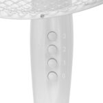 Home SF40WH állóventilátor, 45 W, 40cm-es lapátátmérő, 3 sebességfokozat, oszcillálás, állítható fejdőlésszög, fehér színű - Image 3