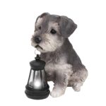 Home MX672 napelemes kerti lámpa, kutyák lámpással, 1db melegfehér LED, akkumulátor, műgyanta, 6 db-os display - Image 3