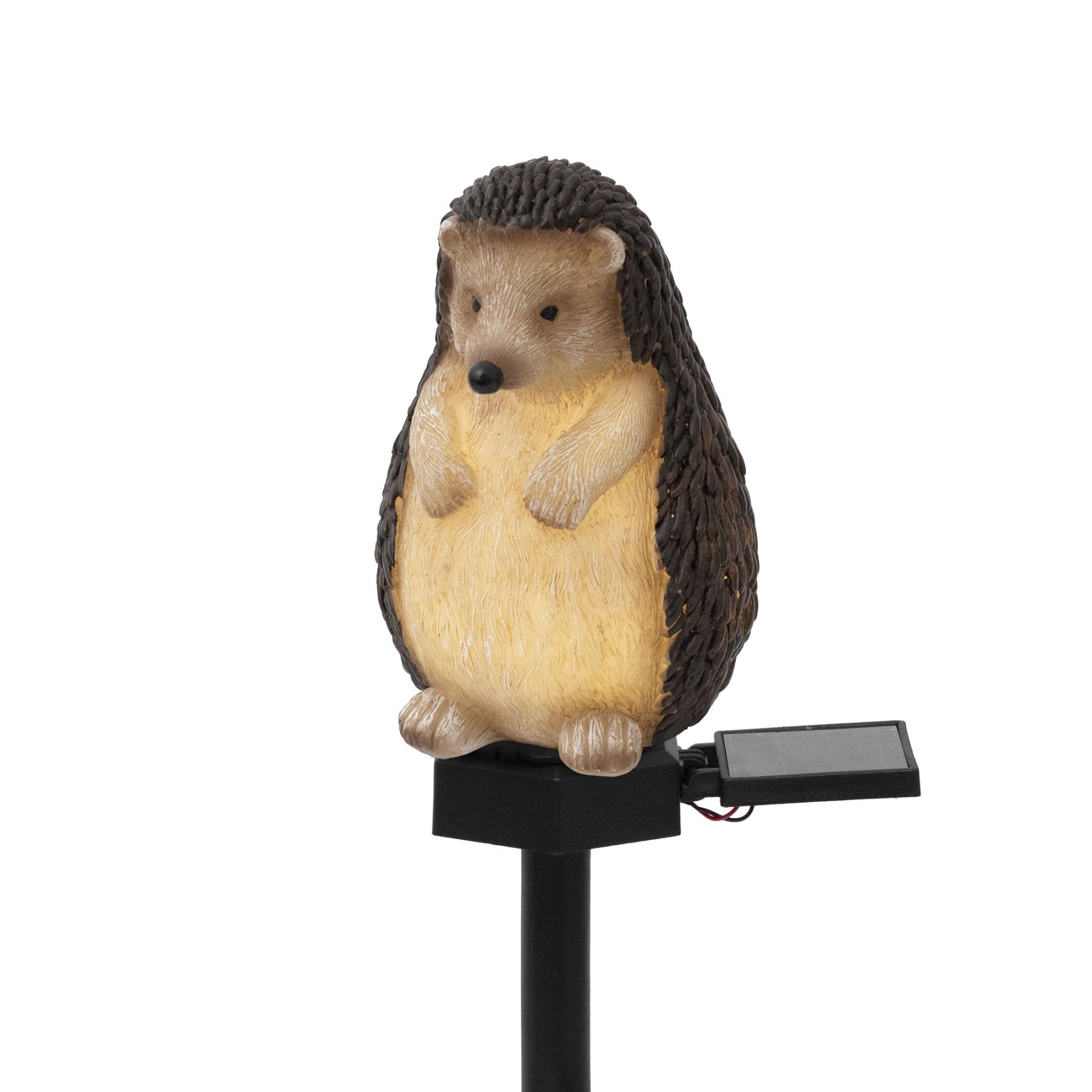 19004 Home MX671S napelemes kerti lámpa, sün, 1 db melegfehér LED, akkumulátor, műgyanta, leszúrható - Image 1