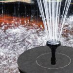 Home SWF02 napelemes kerti szökőkút, hat szórófej, 40cm vízoszlop, IPX8, automatikus, elem nélküli működés - Image 4