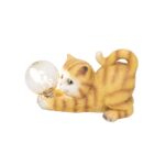 Home MX649M napelemes kerti lámpa, macska villanykörtével, 1 db melegfehér filament LED, 300 mAh akkumulátor, 625 g, műgyanta - Image 2