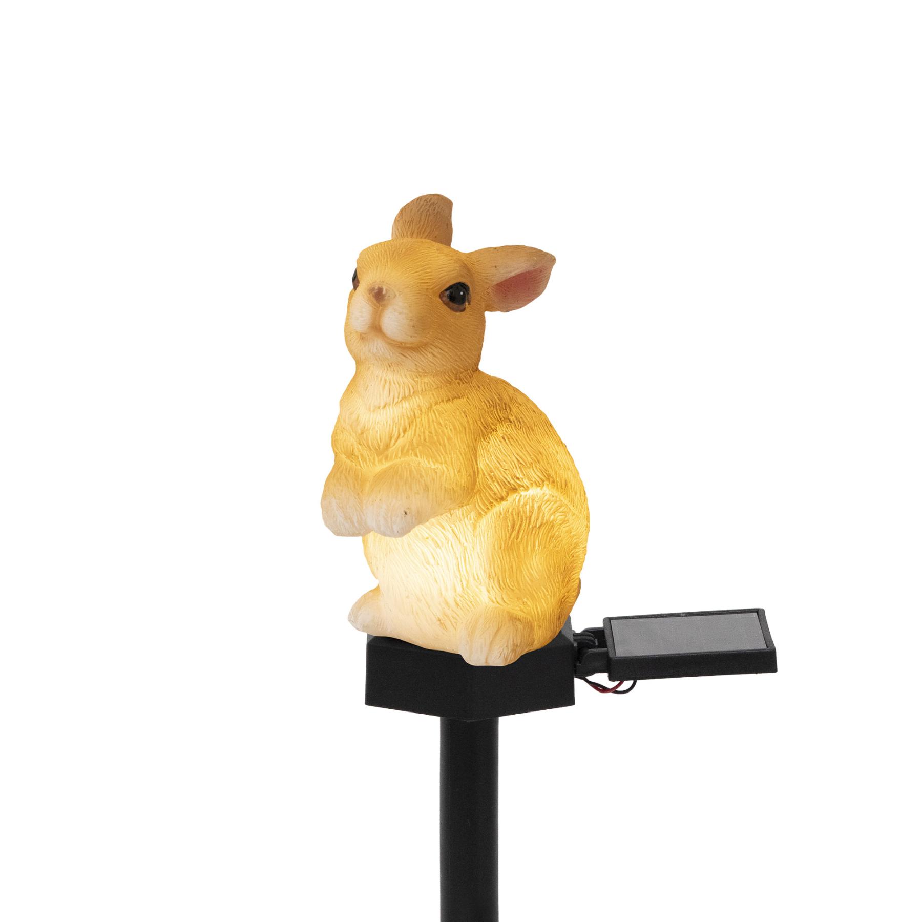 19019 Home MX671N napelemes kerti lámpa, nyúl, 1 db melegfehér LED, akkumulátor, műgyanta, leszúrható - Image 1
