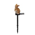 Home MX671N napelemes kerti lámpa, nyúl, 1 db melegfehér LED, akkumulátor, műgyanta, leszúrható - Image 2