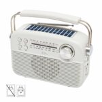 SAL RPR9 napelemes rádió multimédia lejátszóval, FM-AM-SW rádió, Bluetooth, USB és microSD csatlakozás, beépített akkumulátor