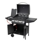Home GRG01 gázgrill, 3 főégővel, 1 oldalégővel, 3,2 kW teljesítmény égőnként, nyomásszabályozó készlettel - Image 3