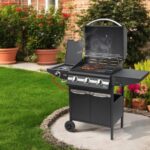 Home GRG01 gázgrill, 3 főégővel, 1 oldalégővel, 3,2 kW teljesítmény égőnként, nyomásszabályozó készlettel - Image 5