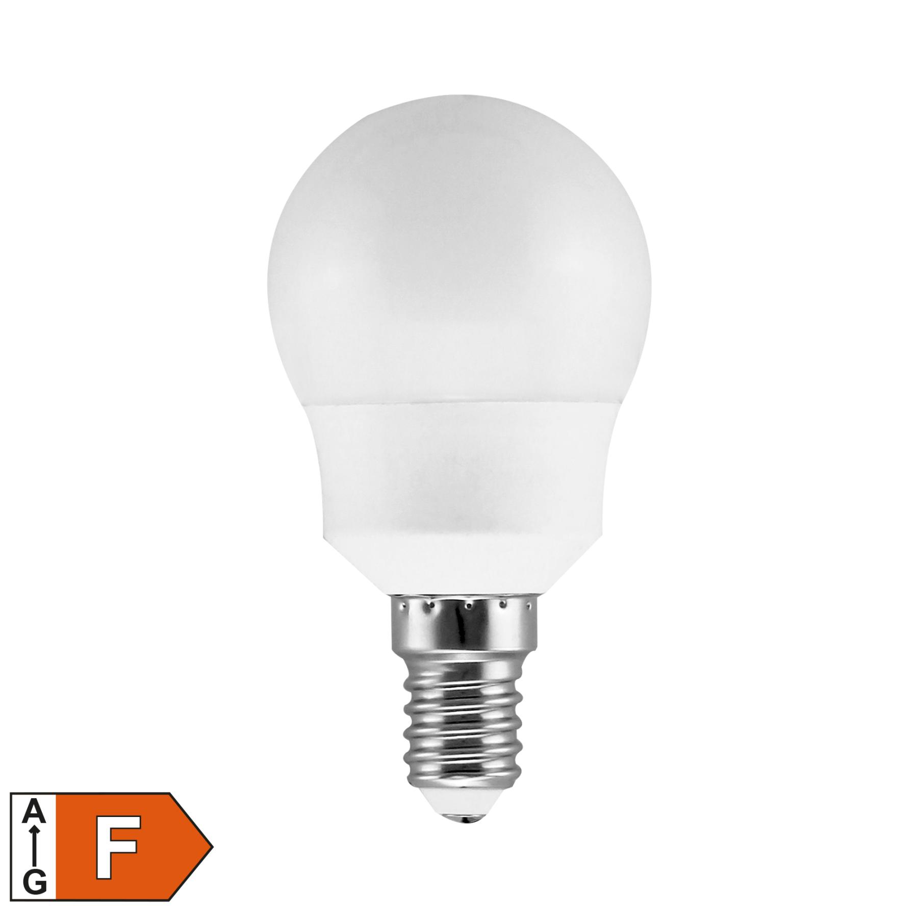 19097 PROSTO LS-G45-E14-8-WW LED fényforrás, gömb, 8W, E14, 3200K - Image 1