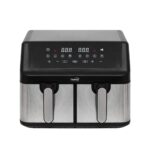 HOME HGAF29 duplakosaras forrólevegős sütő, 2 x 4,5L, 2000 W, digitális vezérlés, 8 féle üzemmód - Image 2