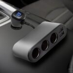 SAL SAU80W autós feszültségelosztó és USB töltő, 3.4A USB töltő, max.80Watt, fém burkolat, Voltmérő, autó-akkumulátor állapotának ellenőrzése, 12/24V járművekhez - Image 4