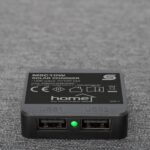 HOME MSC10W hordozható napelemes USB töltő, összecsukható, 10Watt, 2xUSB, LED töltésjelző, felakasztható, tartozék karabinerekkel - Image 4