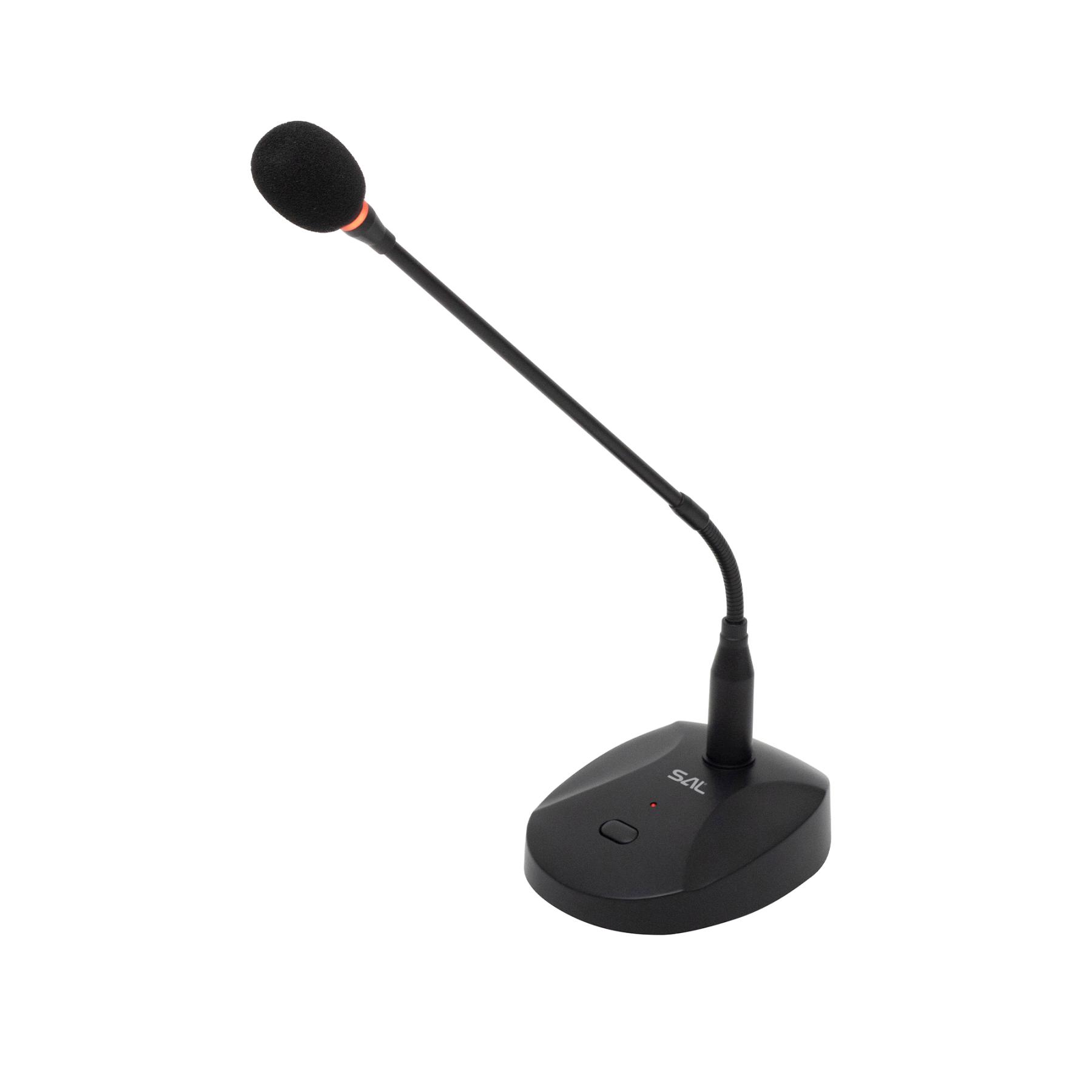 19158 SAL M13 asztali mikrofon, professzionális, LED üzemjelző és fénygyűrű, kardioid irány karakterisztika, XLR csatlakozó, elemes tápellátás - Image 1