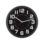 Home AWC250BK fali óra, üveg előlap, kontrasztos, jól leolvasható számlap, 1xAA elem tápellátás, átmérő 250mm