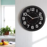 Home AWC250BK fali óra, üveg előlap, kontrasztos, jól leolvasható számlap, 1xAA elem tápellátás, átmérő 250mm - Image 2