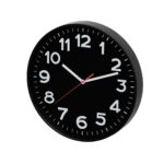 Home AWC300BK fali óra, üveg előlap, kontrasztos, jól leolvasható számlap, 1xAA elem tápellátás, átmérő 300mm