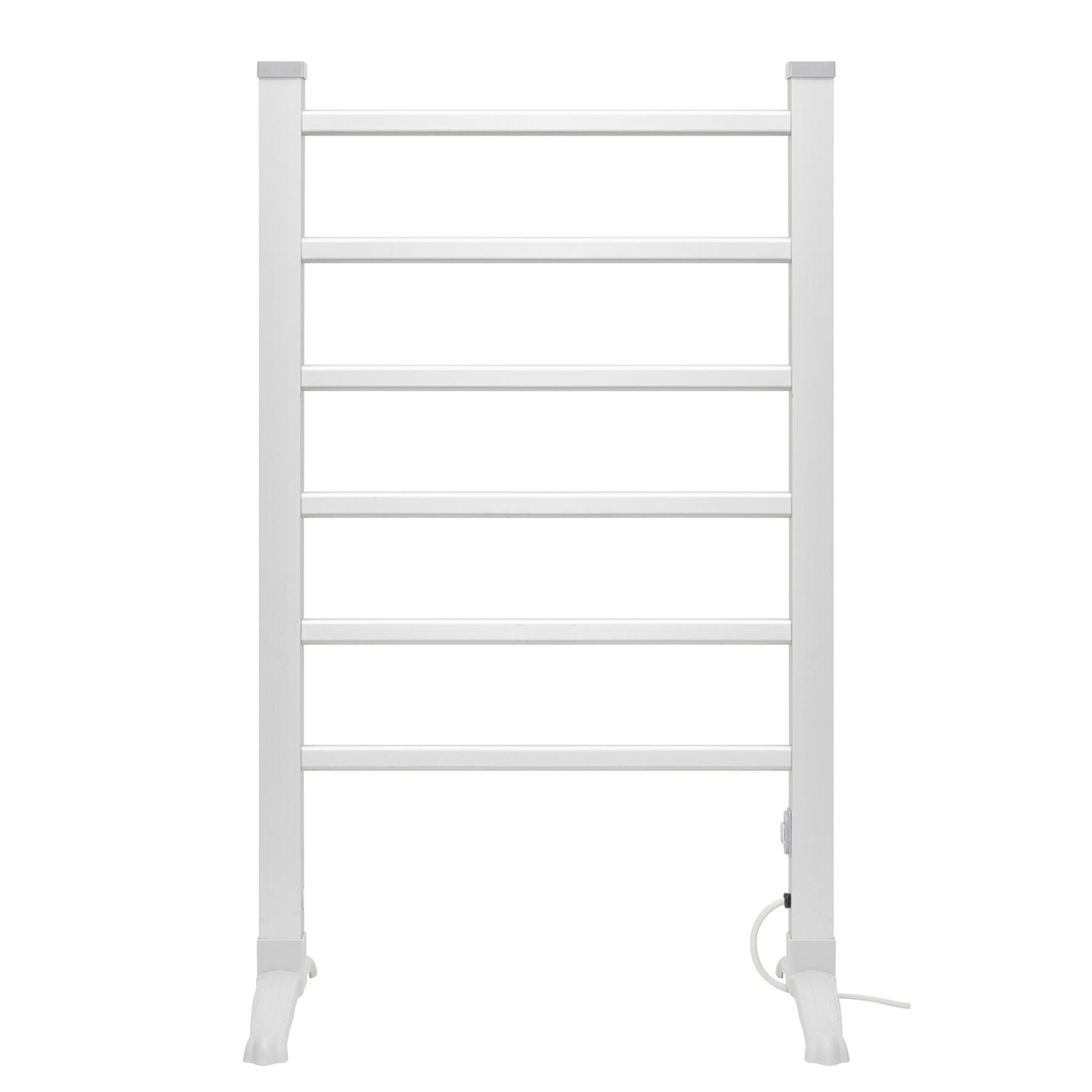 19258 Home FTW22 Fűtött, elektromos ruhaszárító, 90 W, alumínium, szabadon álló kivitel, 50 °C állandó hőmérséklet, vízálló kapcsoló, IPX2 - Image 1