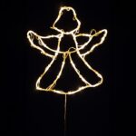 HOME KID501WW angyal ablakdísz, 35 db melegfehér LED, időzítő, kül- és beltéri kivitel