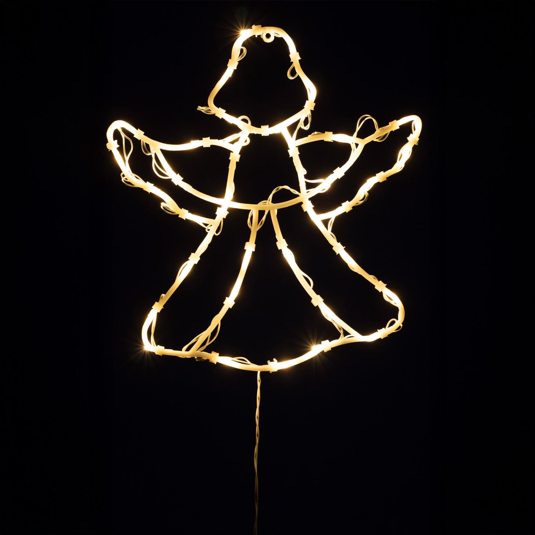 19292 HOME KID501WW angyal ablakdísz, 35 db melegfehér LED, időzítő, kül- és beltéri kivitel - Image 1