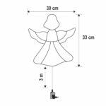 HOME KID501WW angyal ablakdísz, 35 db melegfehér LED, időzítő, kül- és beltéri kivitel - Image 3