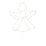 HOME KID501BWW LED-es angyal ablakdísz, 33x30 cm, 35 db melegfehér LED, időzítő, elemes tápellátás, beltéri kivitel - Image 3
