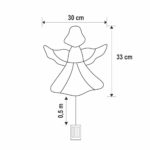 HOME KID501BWW LED-es angyal ablakdísz, 33x30 cm, 35 db melegfehér LED, időzítő, elemes tápellátás, beltéri kivitel - Image 4