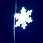 HOME KAF50WH LED-es hópehely fényfüggöny, 1,35 m, 50 db hidegfehér LED, hálózati tápellátás, beltéri kivitel - Image 3