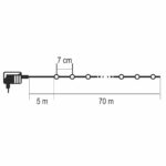 Home KKL1012DWH DOT LED-es fényfüzér, 1000db hidegfehér LED, 70m hosszú, 8+4 funkció, átlátszó vezeték, adapteres tápellátás, beltéri kivitel - Image 3