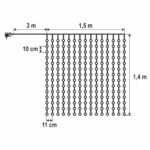 HOME KIN210DWW DOT LED-es fényfüggöny, 210db melegfehér DOT LED, 1,5m hosszú, állófényű, adapteres tápellátás, beltéri kivitel - Image 2