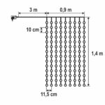 HOME KIN126DWH DOT LED-es fényfüggöny, 0,9 m, 126 db hidegfehér DOT LED, állófényű, hálózati tápellátás, beltéri kivitel - Image 2